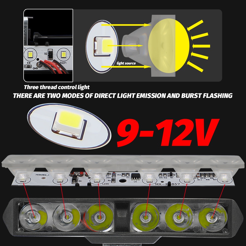 Đèn Pha DRL 6LED Độ Sáng Cao Chuyên Dụng Cho Xe Máy