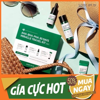 XẢ KHO  Set 3 món dành cho da mụn Some By Mi AHA- BHA-PHA 30 Days Miracle Travel Kit $$