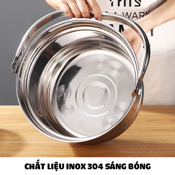 Nồi ủ nhiệt chân không đế gang dùng được bếp hồng ngoại 6.8L Thermal Cooker BG-304 ⚡ Dung tích lớn hầm gà nguyên con