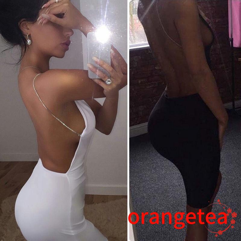 Đầm ôm body cổ yếm hở lưng quyến rũ cho nữ