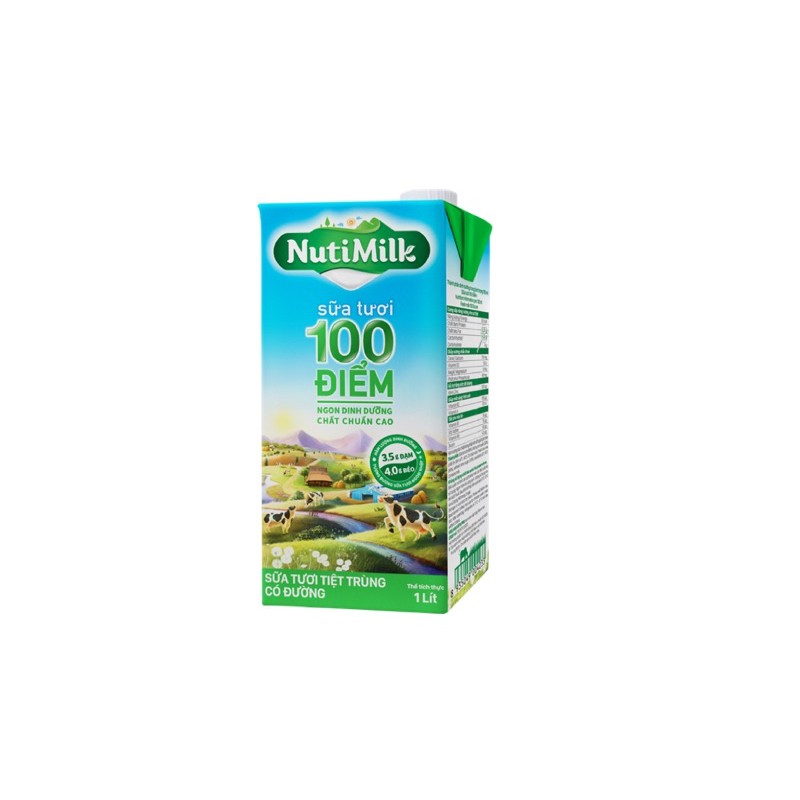 Thùng 48 hộp sữa tươi Nuti Milk - Sữa tươi 100 điểm.