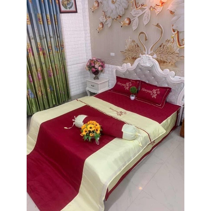 Set 5 món chăn ga gối satin cao cấp✨