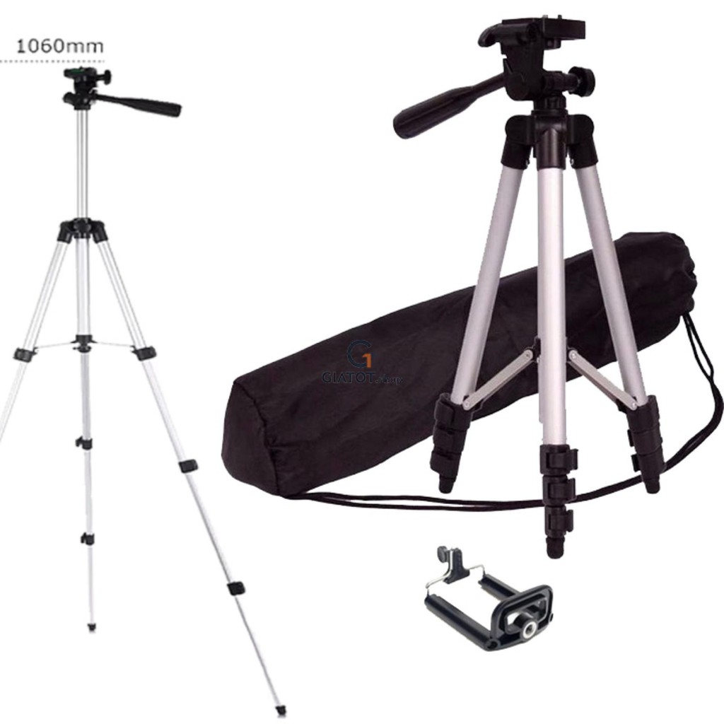 Gậy 3 chân Tripod 3110/3120 kéo dài được 105cm bằng nhôm cao cấp chắc chắn chuyên chụp hình live stream bán hàng