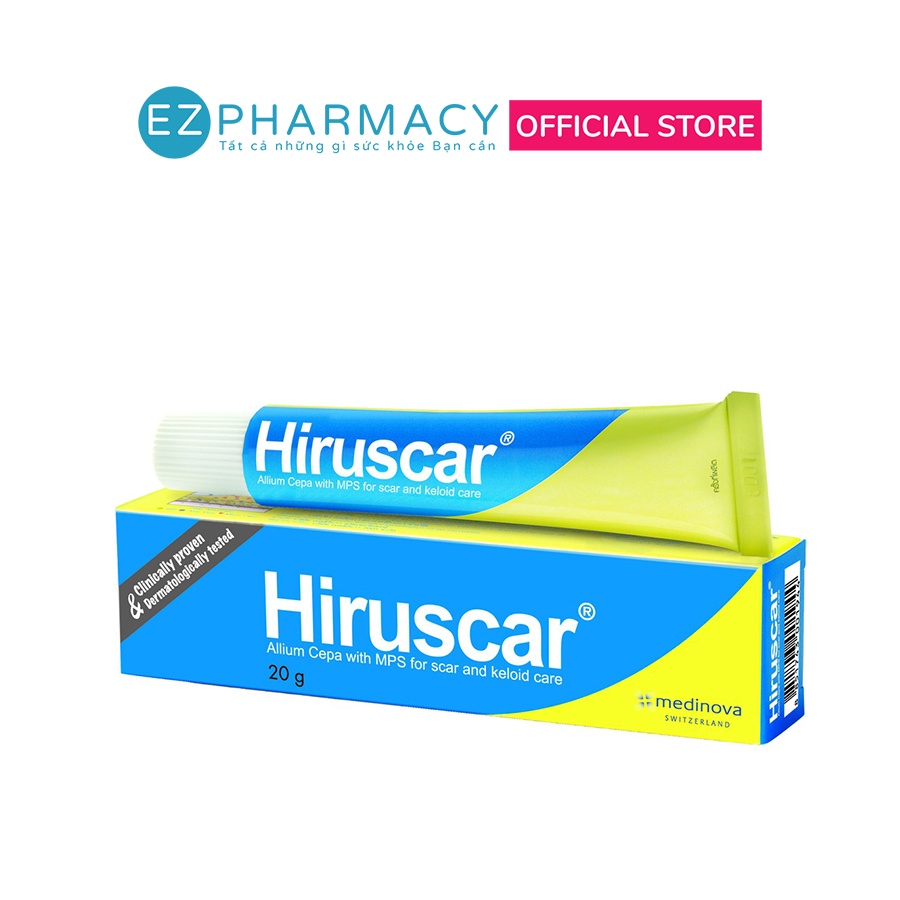 Hiruscar Gel - Gel Cải Thiện Sẹo Vừa, Sẹo Lõm, Sẹo Thâm 5g - 20g - Gel Allium Cepa With Mps For Scar And Keloid Care