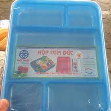 Khay đựng thức ăn cơm 5 ngăn có nắp chất liệu nhựa, hộp để cơm trưa văn phòng sinh viên học sinh