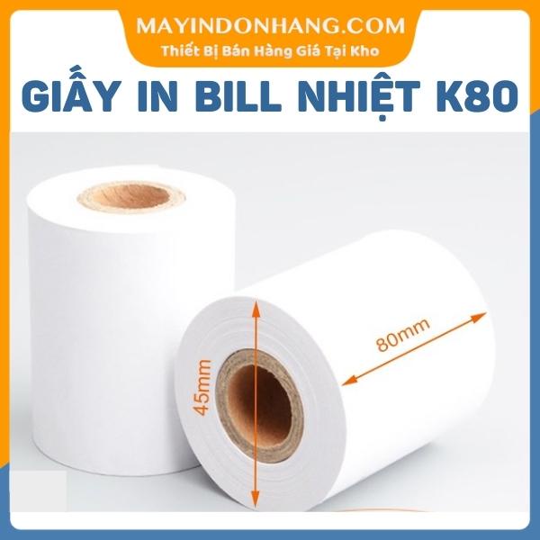 10 Cuộn giấy in bill nhiệt K80