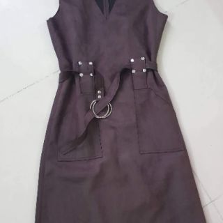 C50-CPH Đầm giả da lộn.