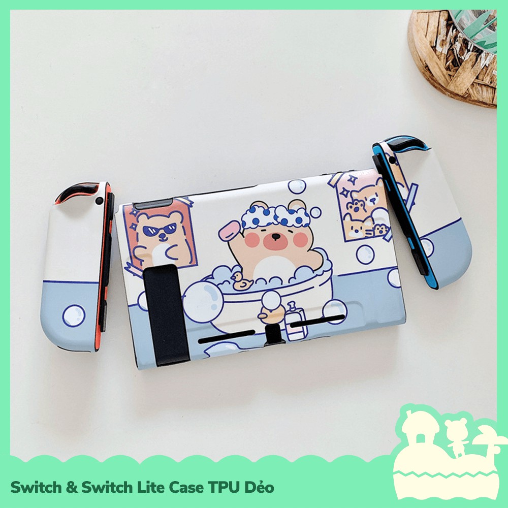 [Sẵn VN] Phụ Kiện Case Ốp Lưng Nintendo Switch / Switch Lite TPU Dẻo Nhân Vật Hoạt Hình Gấu &amp; Vịt Đáng Yêu