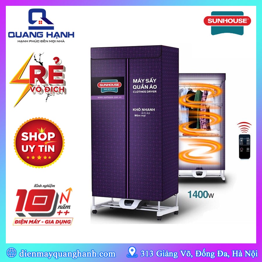 Máy sấy quần áo Sunhouse SHD2707 1400W