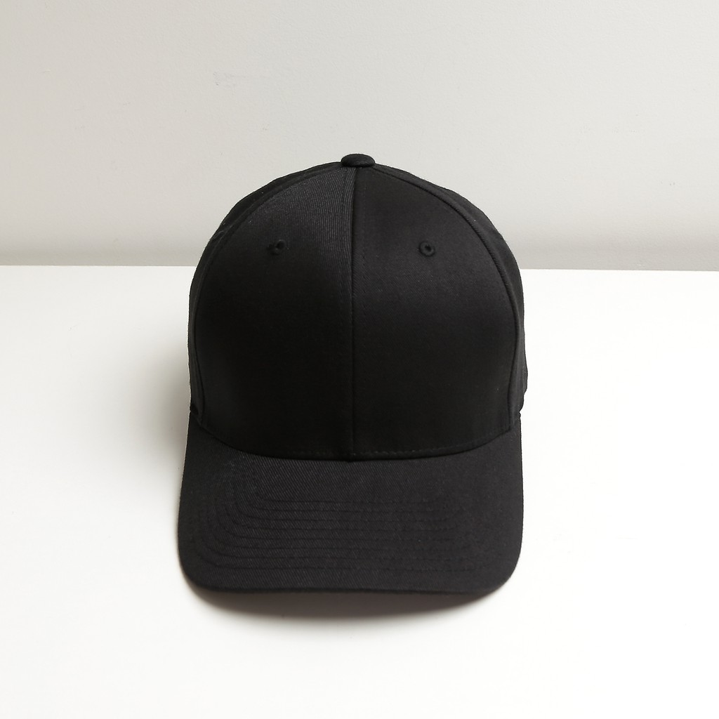 Mũ lưỡi trai đen trơn bít đuôi FLEX Form dáng thể thao Basic mang phong cách tối giản Unisex F01