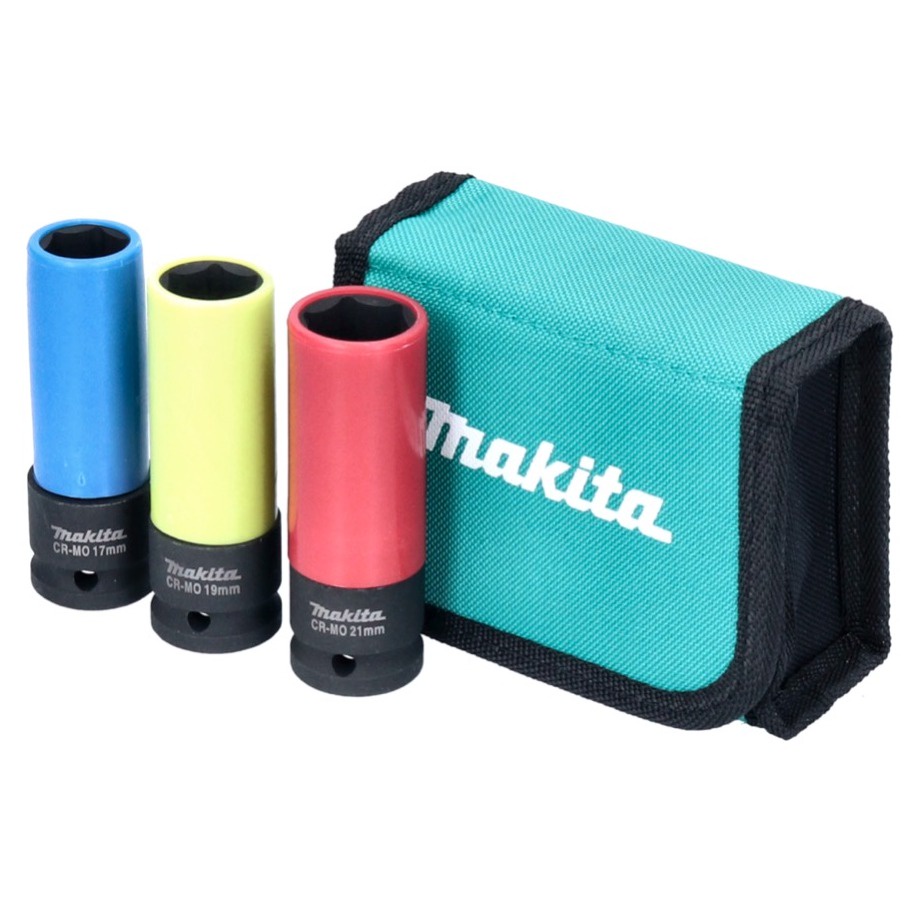 Bộ đầu tuýp siết ốc 17mm 19mm 21mm 1/2" Makita E-12354