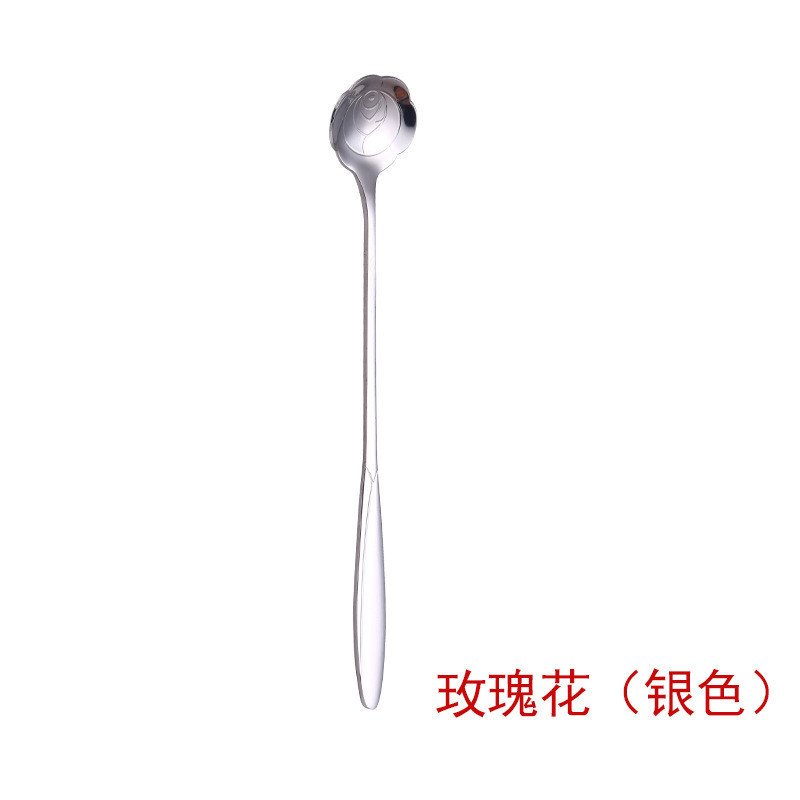 Muỗng cán dài bằng thép không gỉ thiết kế nhiều mẫu tùy chọn sáng tạo