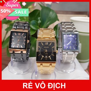 Đồng hồ nam Halei đen mạ đồng CHỐNG NƯỚC CHỐNG XƯỚC TUYỆT ĐỐI