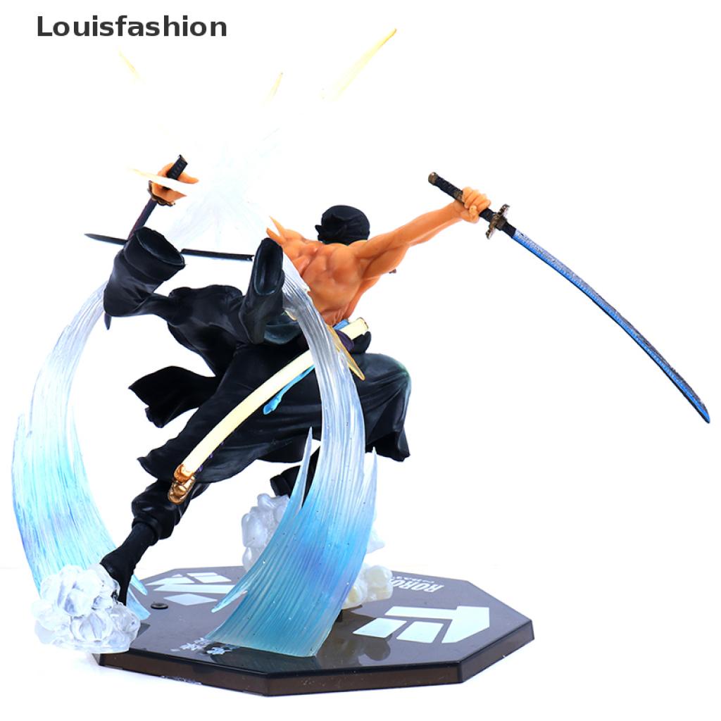 [Louisfashion] Anime One Piece 17cm Ronoa Zoro Ghost Battle PVC Action Figure Model Toys  New Stock