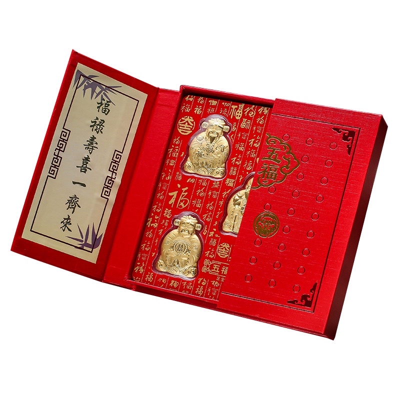 ⚡LOẠI 1⚡Bộ Thần Tài Ngũ Phúc Lâm Môn Mạ Vàng 24k Cấp, Quà Tết Sang Trọng Và Đẳng Cấp