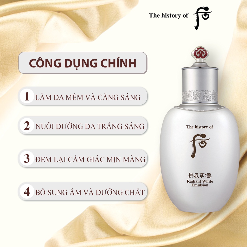 Sữa dưỡng trắng da WHOO Gongjinhyang Seol Radiant White Emulsion 110ml