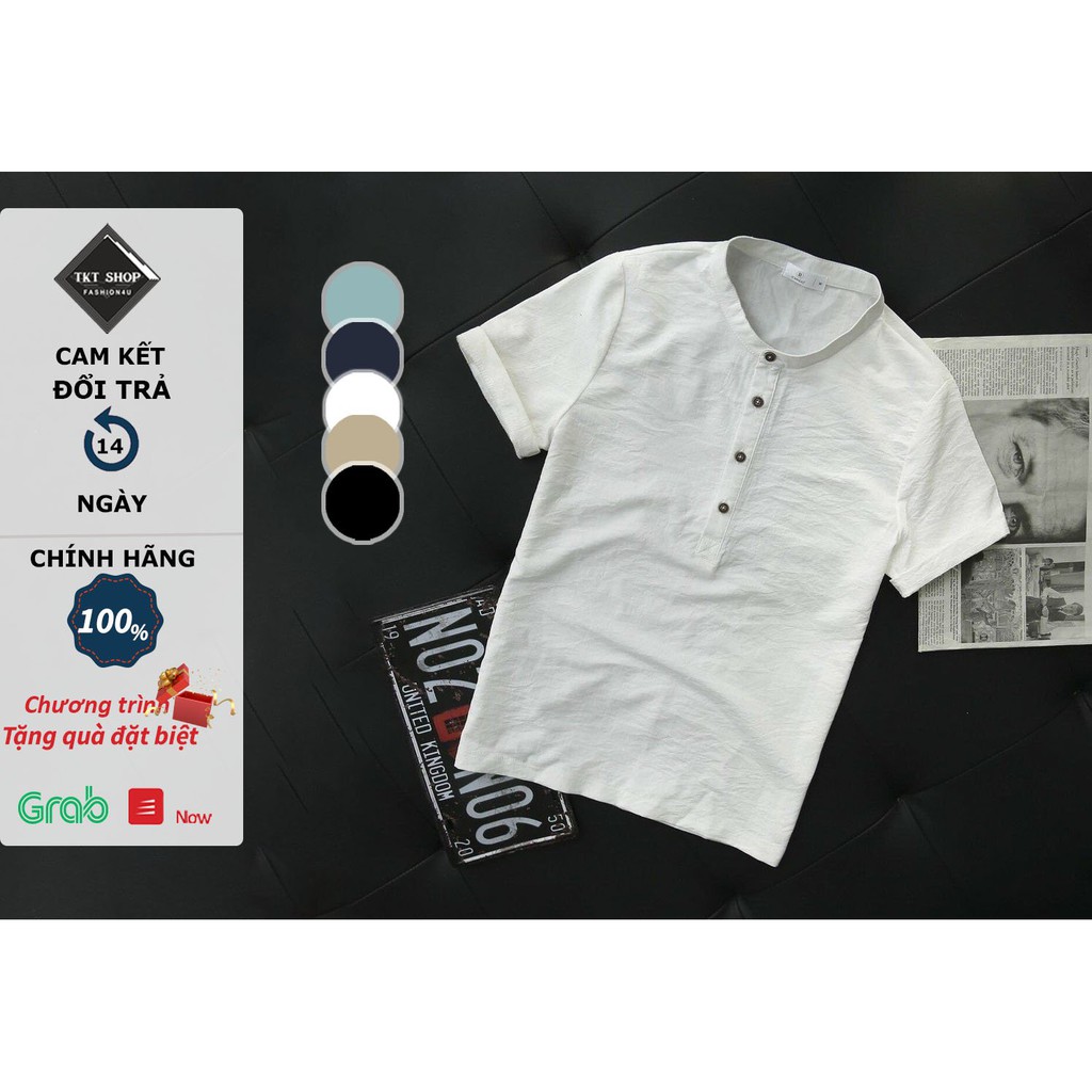 ÁO ĐŨI NAM CỘC TAY, CỔ TÀU HÀNG CAO CẤP