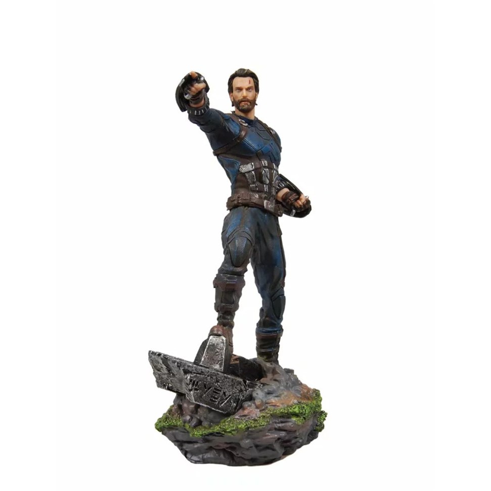 Mô hình tượng Cap râu, Captain America Infinity war tỉ lệ 1/10 cao 23cm