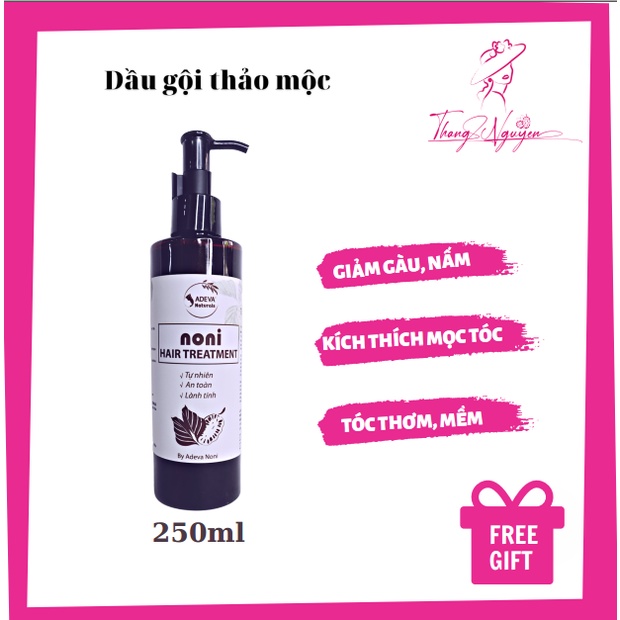 Dầu gội thảo mộc Trái nhàu ⚡FREESHIP⚡ Adeva noni Hair treatment (normal) dành cho Nam, nữ 250ml
