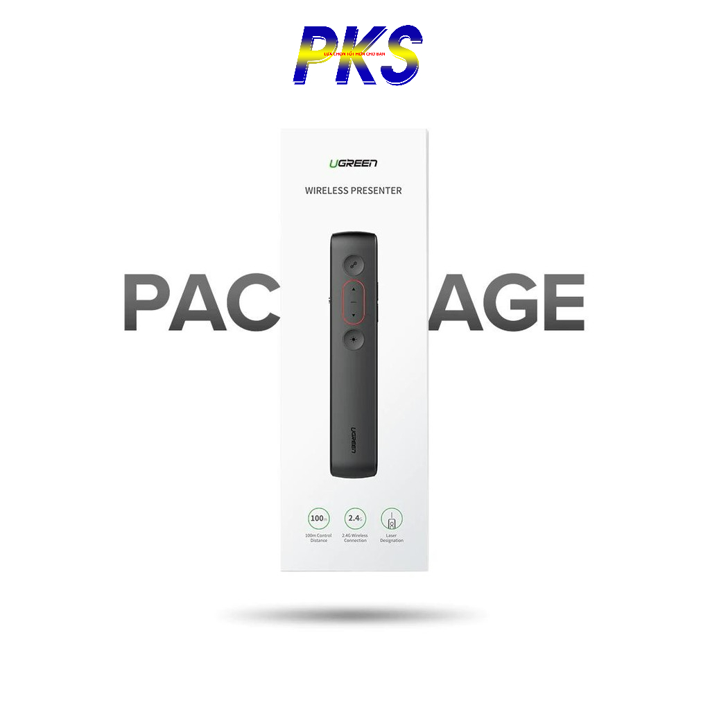Bút trình chiếu Laser không dây điều khiển từ xa 100m cao cấp Ugreen 60327