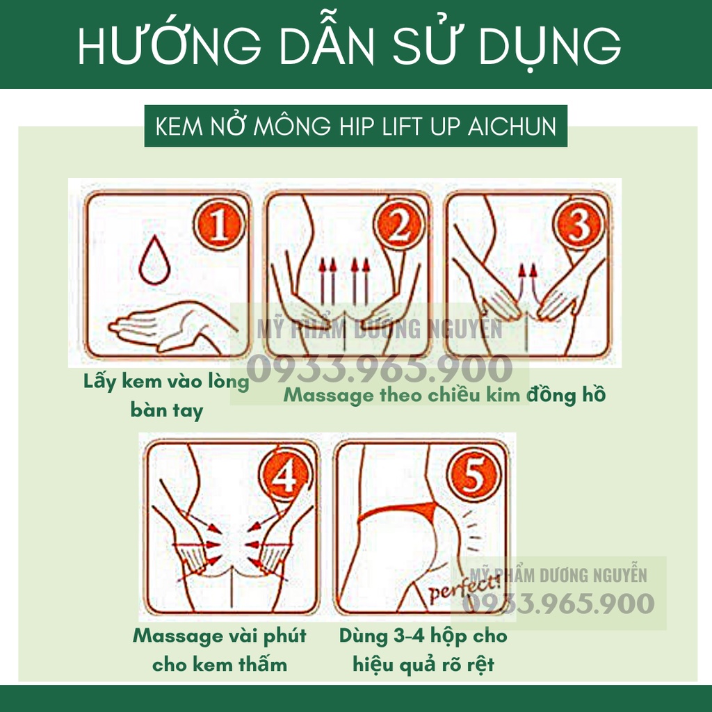 Kem Massage Mông HIP LIFT UP Dưỡng Da Săn Chắc Aichun