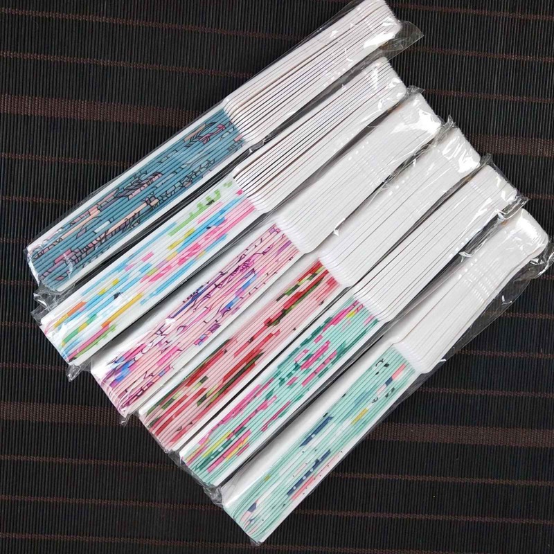 Quạt Xếp Cầm Tay Mini Họa Tiết Hoạt Hình Nàng Tiên Cá/Dưa Hấu Dễ Thương