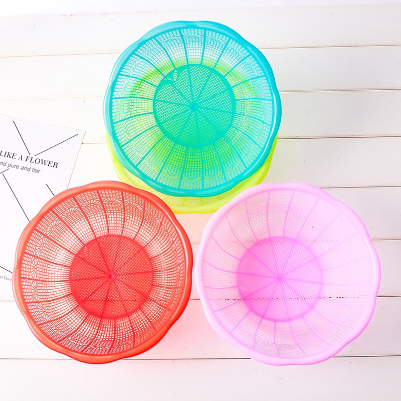 Rổ Nhựa Tròn Nhiều Màu Sắc 23x8cm