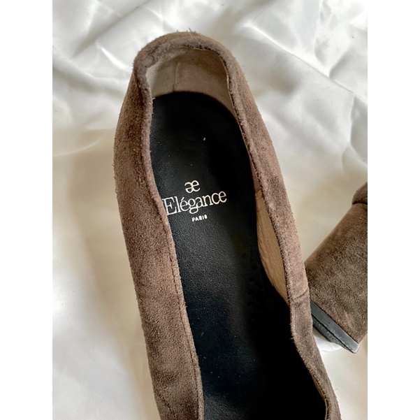 Giày cao gót vintage da lộn/size 36