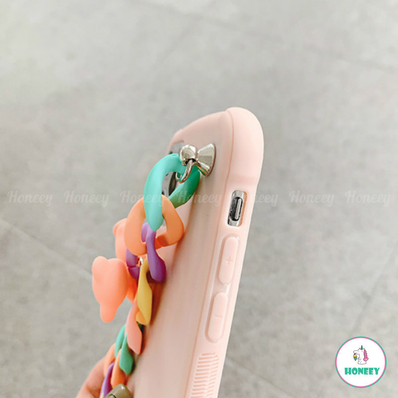 Fashion Bear Bracelet Silicone Soft Phone Case for IPhone 11 Pro Max X Xs Max XR 8 7 Plus SE 2020 | BigBuy360 - bigbuy360.vn