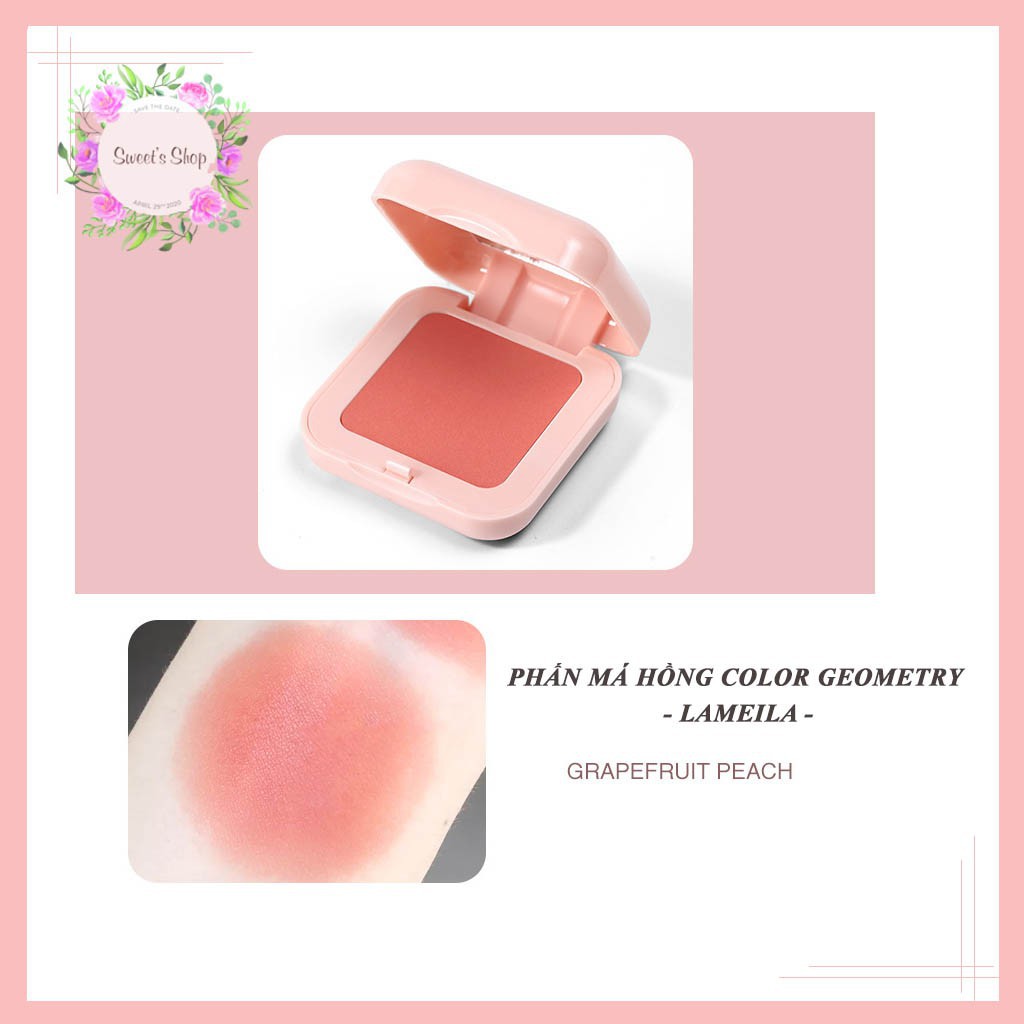 Phấn Má Hồng💖FREESHIP💖Phấn Má Hồng Color Geometry Của Lameila Màu 2 - Cam Hồng Đào Siêu Xinh