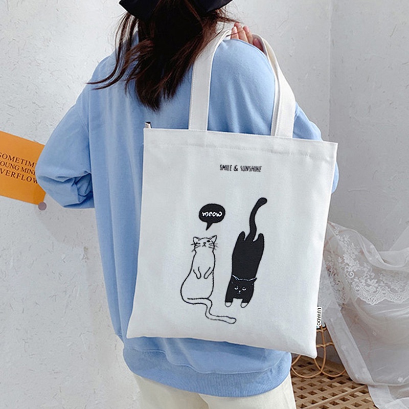 Túi tote bag đẹp vải bố trơn mềm đẹp giá rẻ LUKAMO TX774