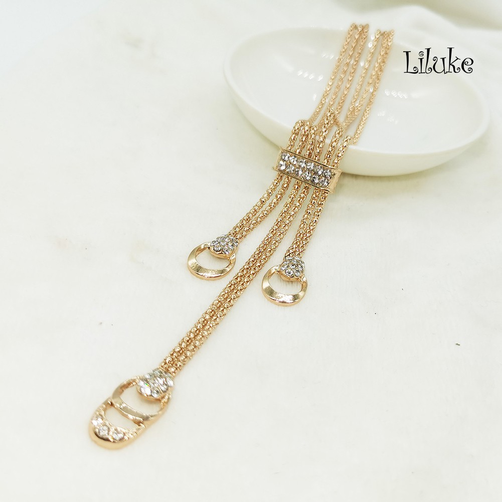 Bộ Trang Sức Đính Đá Nhân Tạo Sang Trọng Thời Trang Dành Cho Nữ