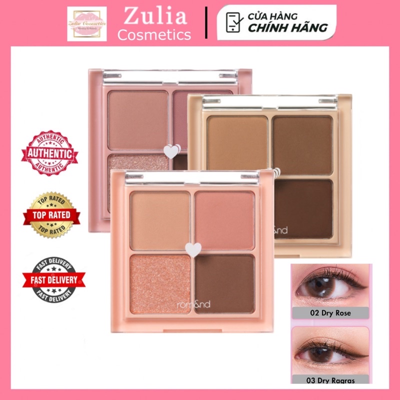 [FREE SHIP] Bảng Phấn Mắt 4 ô Romand Better Than Eyes