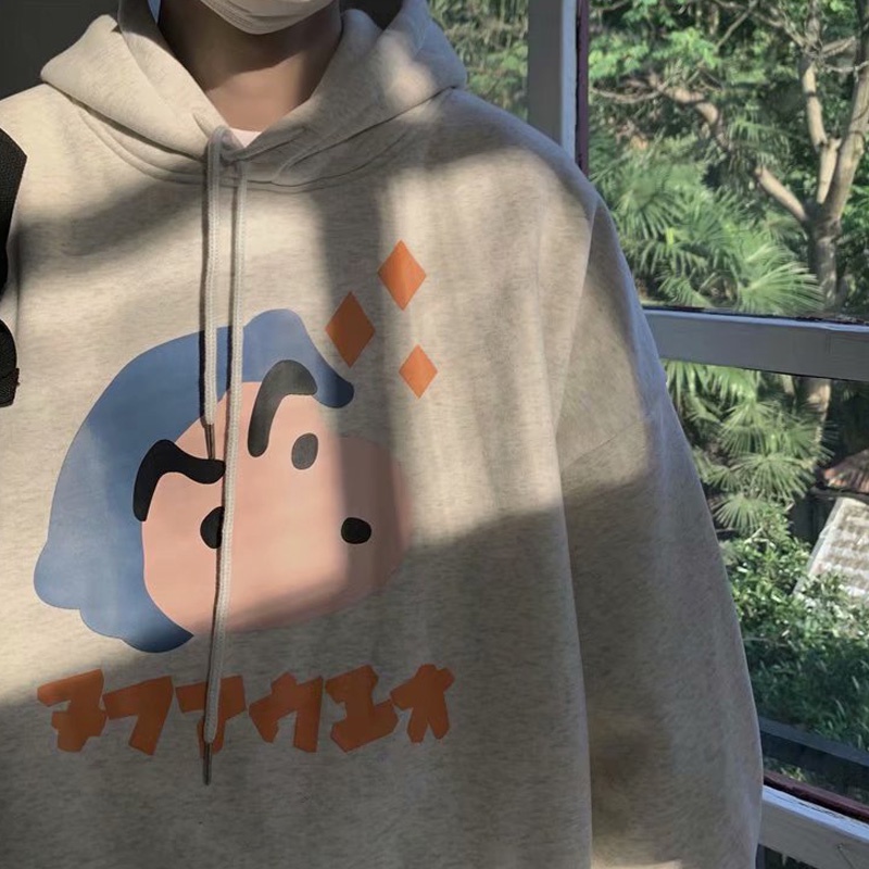 Áo hoodies có nón dài tay in hình hoạt hình thời trang nam