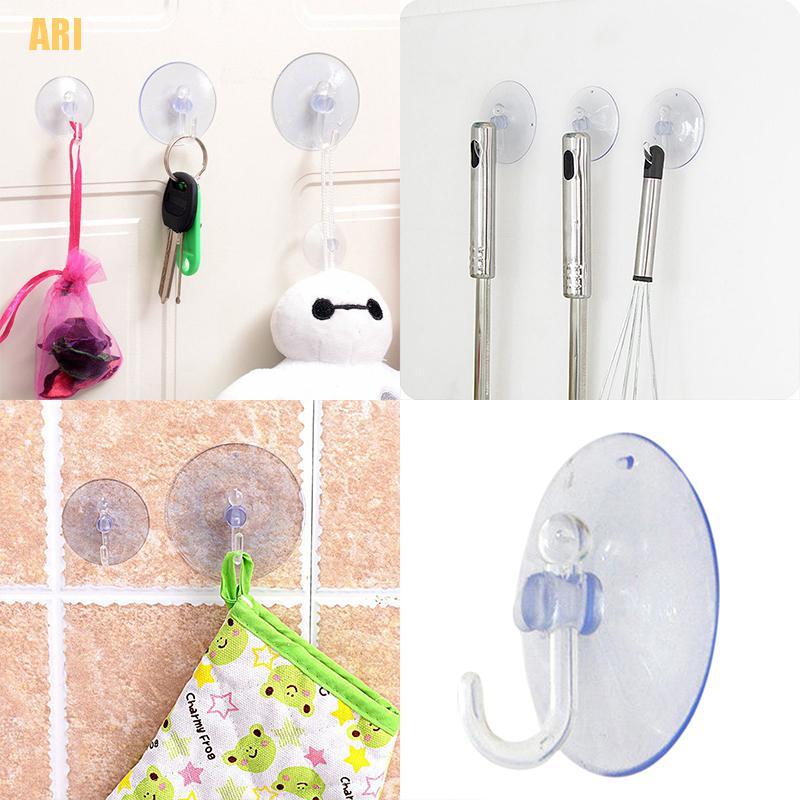 Móc Treo Đồ Dính Tường Trong Suốt Tiện Dụng Cho Phòng Tắm / Nhà Bếp