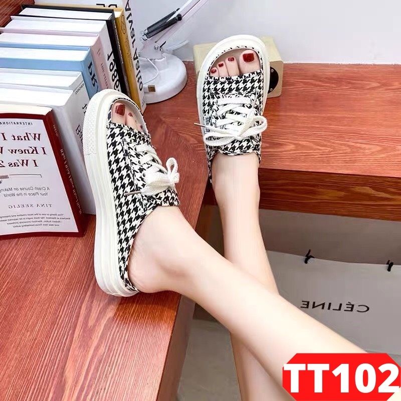 Giày Nữ - Giày Sục Đạp Gót Nữ 2 Quai Ngang Phong Cách Hàn Quốc Full Size Nữ Hottrend
