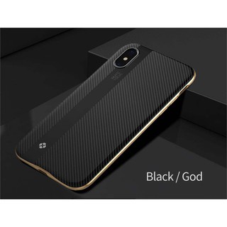 Ốp lưng sợi carbon thời trang cho IPhone X