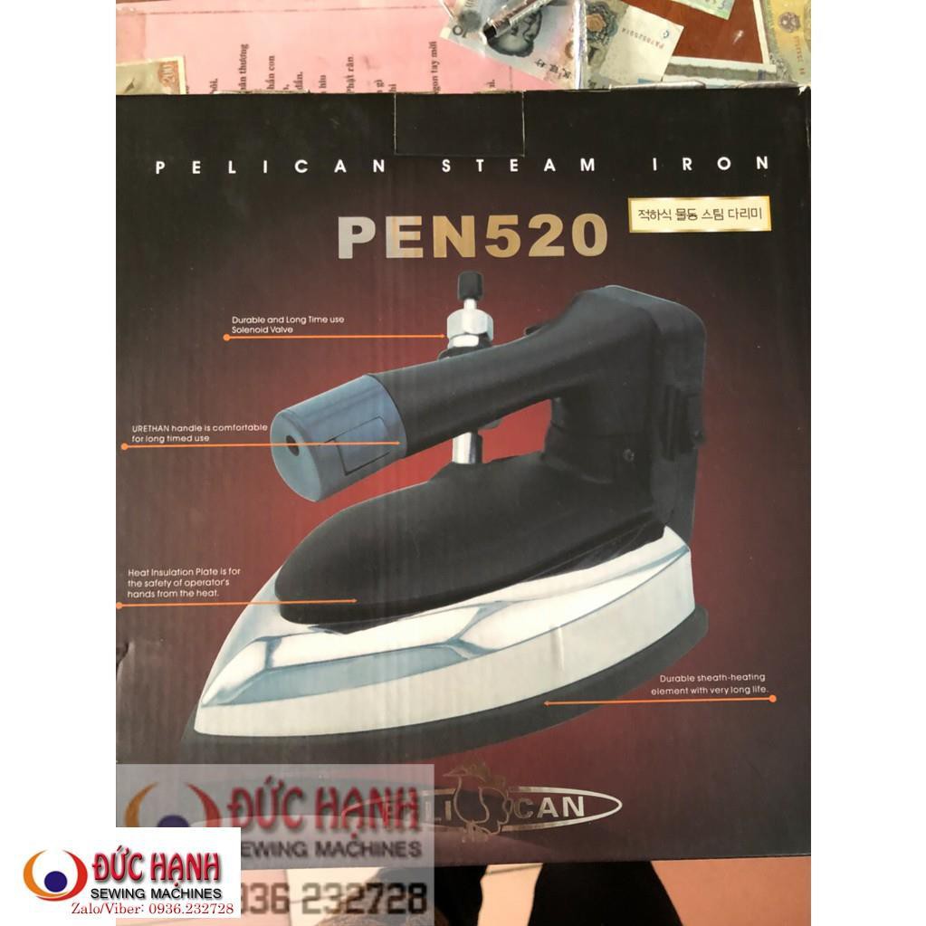 Bàn Ủi Hơi Nước Công Nghiệp Pen 520 (Đen) + tặng mặt nạ chống bóng