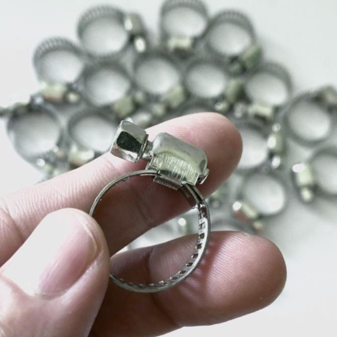 Đai siết quai nhê inox - đai xiết cổ dê inox độ xiết từ 10-16mm