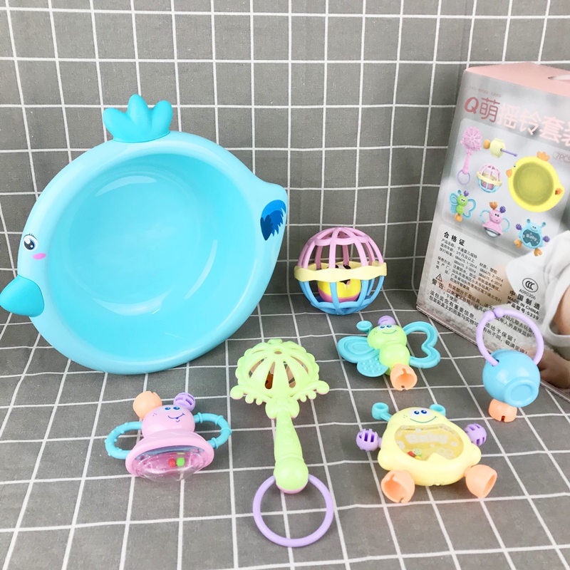 Đồ Chơi Xúc Xắc Kèm Chậu Đựng, Bộ Gặp Nướu Nhiều Chi Tiết An Toàn Cho Bé Từ 6 Tháng đến 2 Tuổi