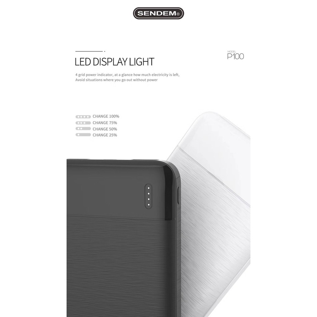 Sạc dự phòng Sendem P100 10000Mah
