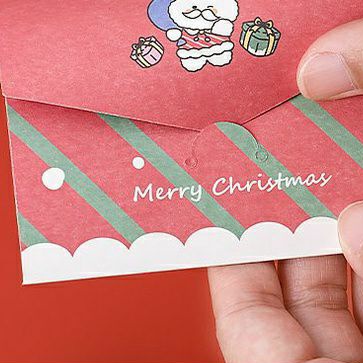 Thiệp mini ghi lời chúc giáng sinh/ Bưu thiếp, thiệp vuông hoạt hình ghi lời nhắn chúc mừng sinh nhật, lễ tạ ơn, noel