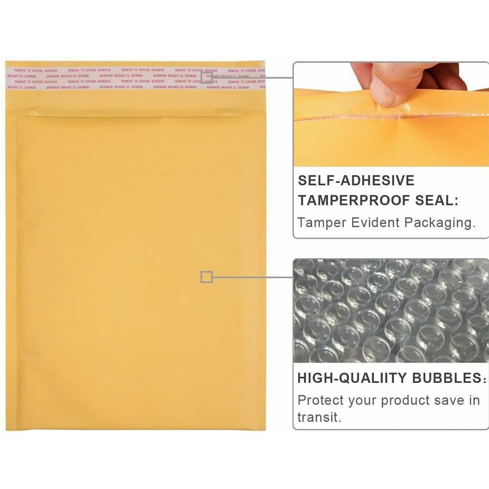 Set 5 / 10 / 20 / 50 Túi Giấy Kraft Gọn Nhẹ Tự Dính Tiện Dụng
