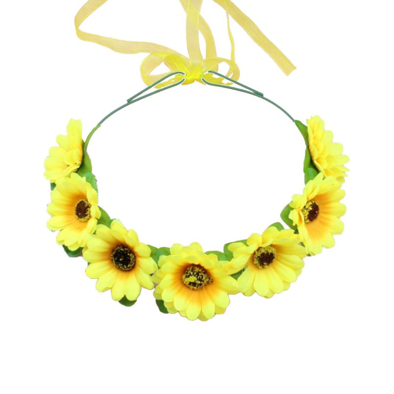 Băng Đô Hoa Hướng Dương Nhân Tạo Nhiều Lớp Phong Cách Hàn Quốc 8 Màu Lựa Chọn YOUYO