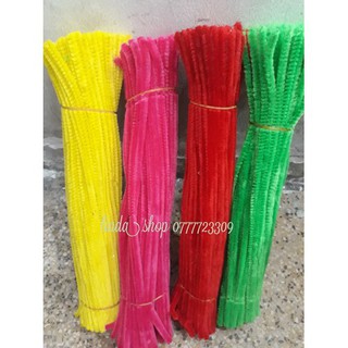 100 Cọng/bó Kẽm lông, kẽm nhung chuyên làm tóc ( Nhiều màu)