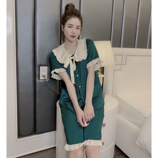 Pijama lửng đồ bộ lửng lụa bèo dễ thương thoáng mát