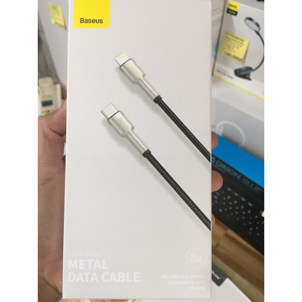 Dây sạc 20w Baseus cafule series metal data cable sạc cho iphone