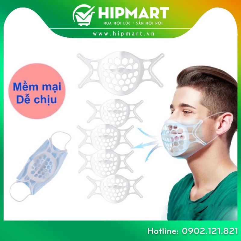 [RẺ VÔ ĐỊCH]Miếng Đệm Lót Khẩu Trang Bằng Silicon Giúp Dễ Thở, Không Dính Son