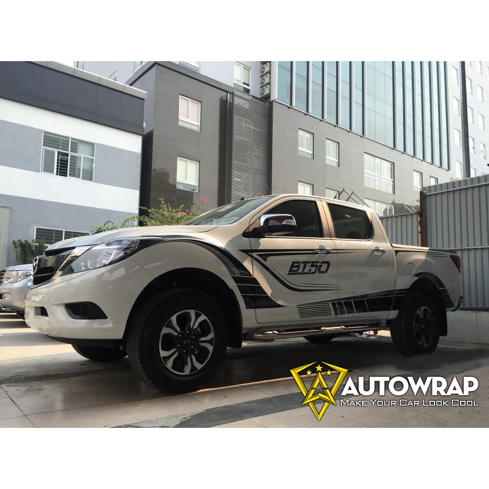 Tem họa tiết xe BT50 Limited - Tem họa tiết ô tô Mazda, tem dán sườn xe thể thao