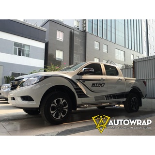 Tem họa tiết xe BT50 Limited - Tem họa tiết ô tô Mazda, tem dán sườn xe thể thao